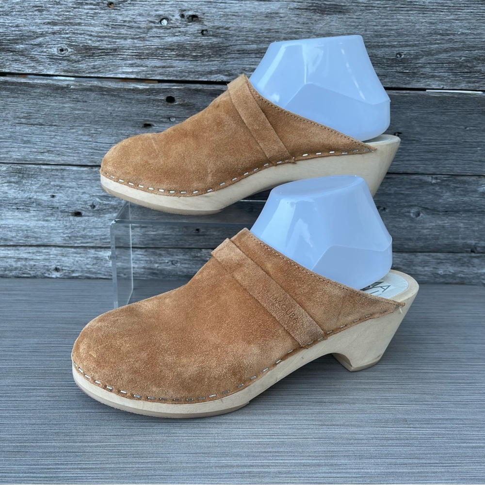 Swedish Clogs Maguba Berkeley Camel Suede Size 40
